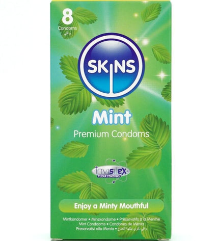 SKINS - PACK DE 8 PRÉSERVATIFS PREMIUM MENTHE by SKINS