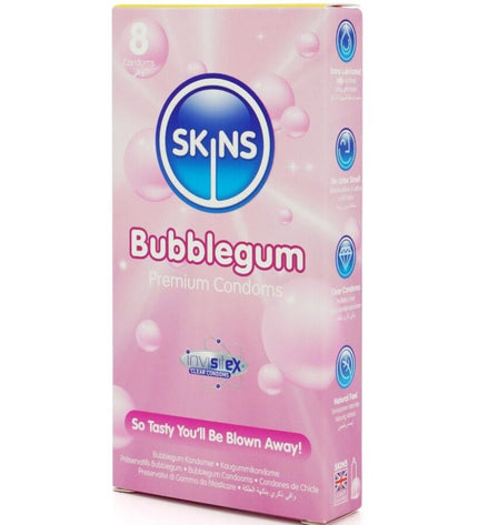SKINS - PACK DE 8 PRÉSERVATIFS PREMIUM BUBBLEGUM by SKINS