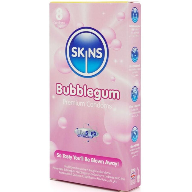 SKINS - PACK DE 8 PRÉSERVATIFS PREMIUM BUBBLEGUM by SKINS