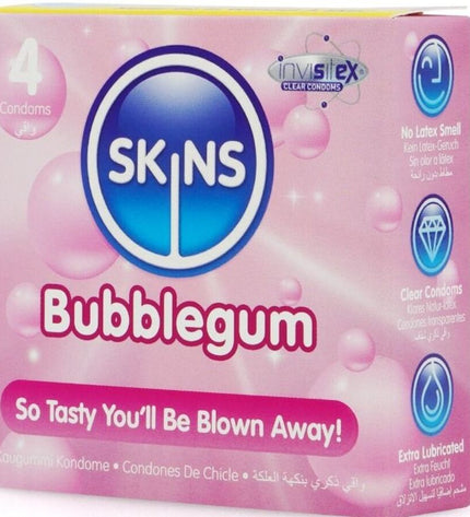 SKINS - PACK DE 4 PRÉSERVATIFS BUBBLEGUM PREMIUM by SKINS