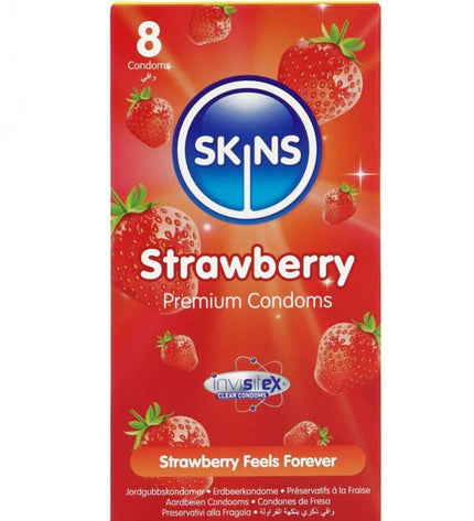 SKINS - PACK DE 8 PRÉSERVATIFS PREMIUM FRAISE by SKINS