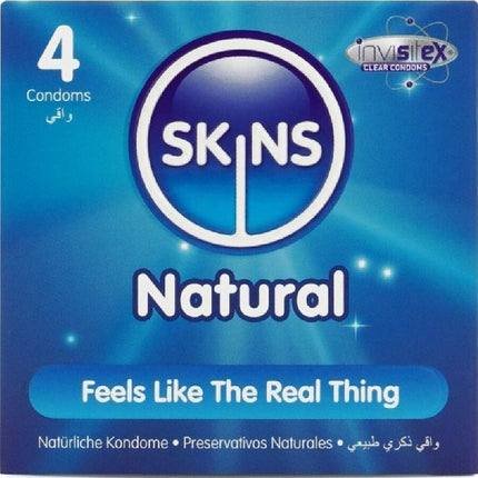 SKINS - PACK DE 4 PRÉSERVATIFS NATURELS PREMIUM by SKINS