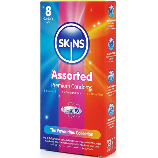 SKINS - PACK DE 8 PRÉSERVATIFS PREMIUM ASSORTIS by SKINS