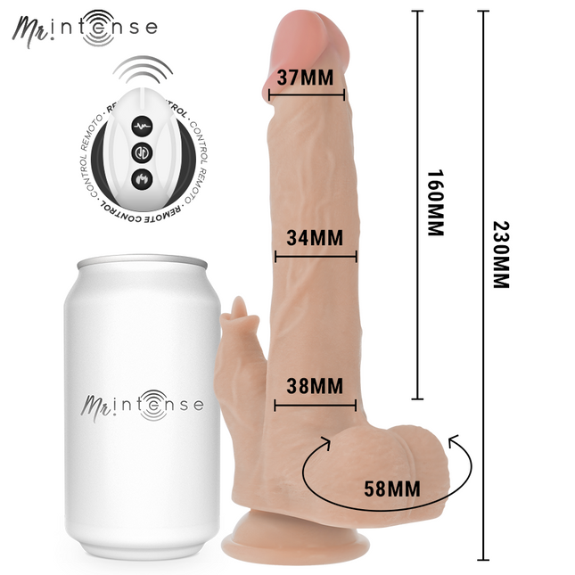 MR INTENSE - REDFORD MULTIFONCTION RÉALISTE AVEC VIBRATION ET TÉLÉCOMMANDE HAUT/BAS 23 CM -O- 3,5 CM by MR. INTENSE HIGH TECH