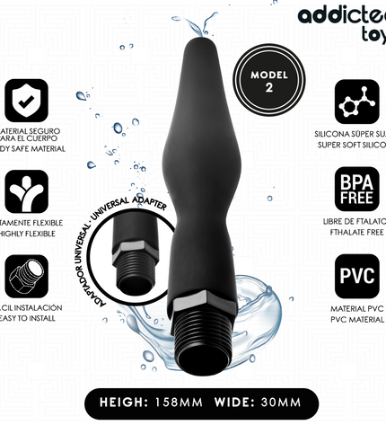 ADDICTED TOYS - NETTOYEUR ANAL AVEC ADAPTATEUR UNIVERSEL MODÈLE 2 by ADDICTED TOYS