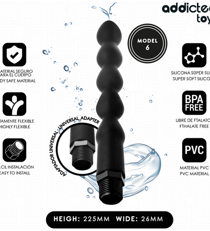 ADDICTED TOYS - NETTOYEUR ANAL AVEC ADAPTATEUR UNIVERSEL MODÈLE 6 by ADDICTED TOYS