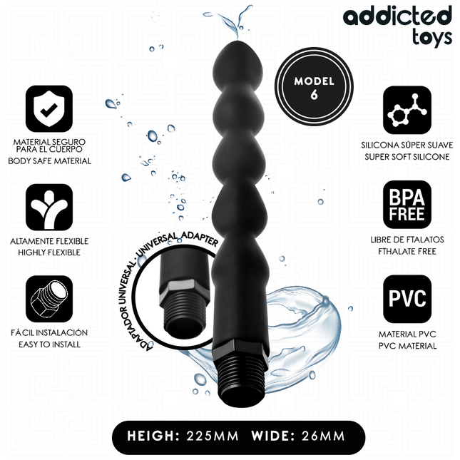 ADDICTED TOYS - NETTOYEUR ANAL AVEC ADAPTATEUR UNIVERSEL MODÈLE 6 by ADDICTED TOYS