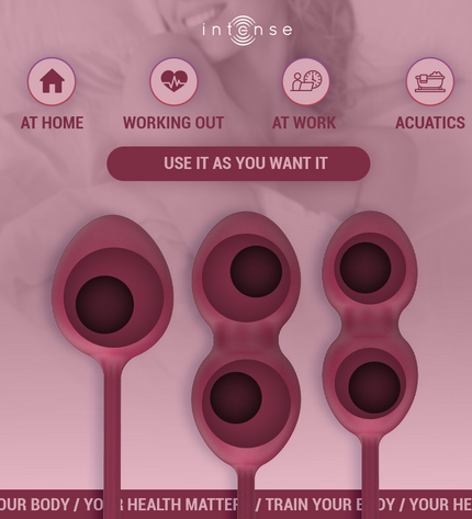 INTENSE - KIT CHARLI KEGEL BALL BOURGOGNE by INTENSE HEALTH KEGEL