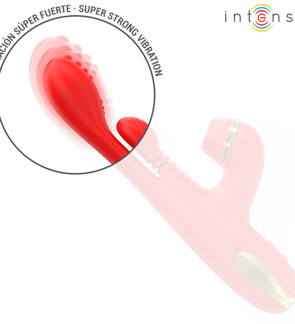 INTENSE - STIMULATEUR DE CLITORIS MULTIFONCTION KATY 4 TÊTES INTERCHANGEABLES ROUGE by INTENSE HIGH TECH