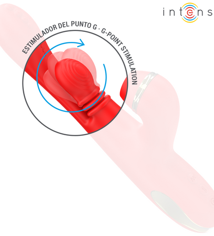 INTENSE - STIMULATEUR DE CLITORIS MULTIFONCTION KATY 4 TÊTES INTERCHANGEABLES ROUGE by INTENSE HIGH TECH