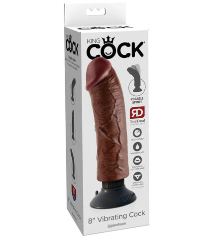 KING COCK - BITE VIBRANTE MARRON 20,32 CM by KING COCK