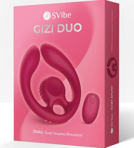 SNAIL VIBE - GIZI DUO STIMULATEUR POUR COUPLES TÉLÉCOMMANDE BOURGOGNE by SNAIL VIBE