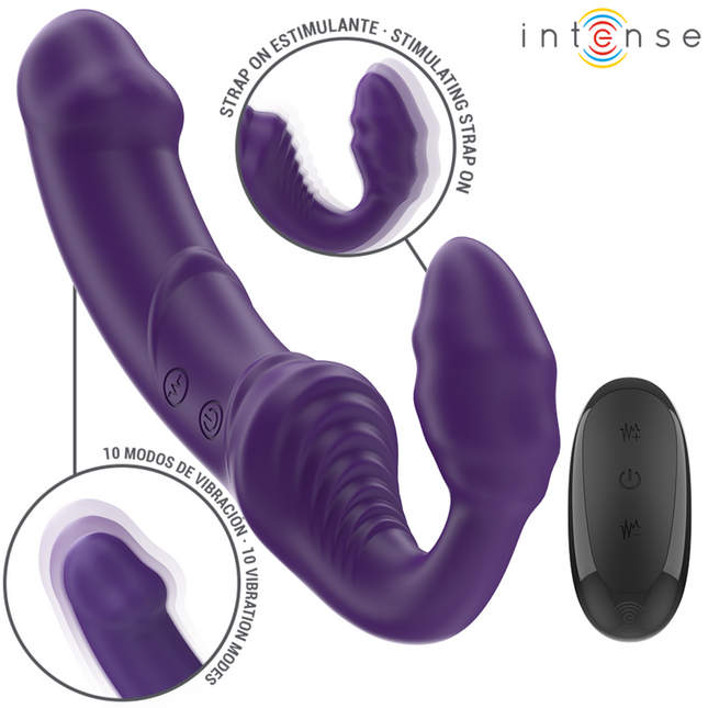 INTENSE - JILL DOUBLE VIBRATEUR 20 CM VIOLET TÉLÉCOMMANDE by INTENSE REMOTE CONTROL