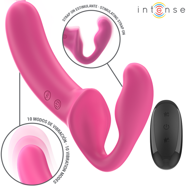 INTENSE - AMY DOUBLE VIBRATEUR 20 CM ROSE TÉLÉCOMMANDE by INTENSE REMOTE CONTROL