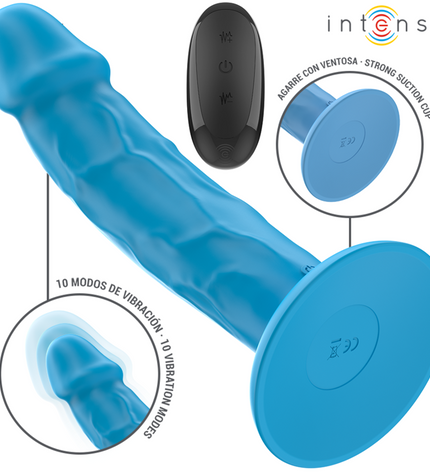 INTENSE - PHOEBE VIBRATEUR RÉALISTE 10 VIBRATIONS TÉLÉCOMMANDE BLEU by INTENSE REMOTE CONTROL