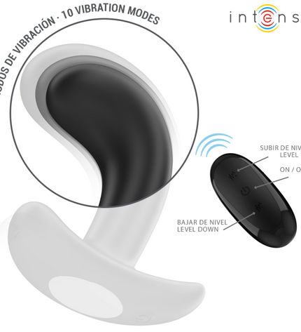 INTENSE - CHANDLER ANAL PLUG 10 VIBRATIONS NOIR TÉLÉCOMMANDE by INTENSE ANAL TOYS