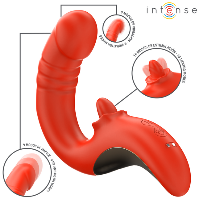INTENSE - VIBRATEUR ET STIMULATEUR PAULINA EN FORME DE U ROUGE by INTENSE HIGH TECH