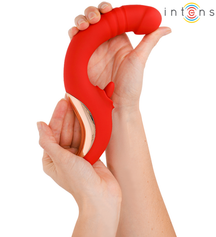 INTENSE - VIBRATEUR ET STIMULATEUR PAULINA EN FORME DE U ROUGE by INTENSE HIGH TECH