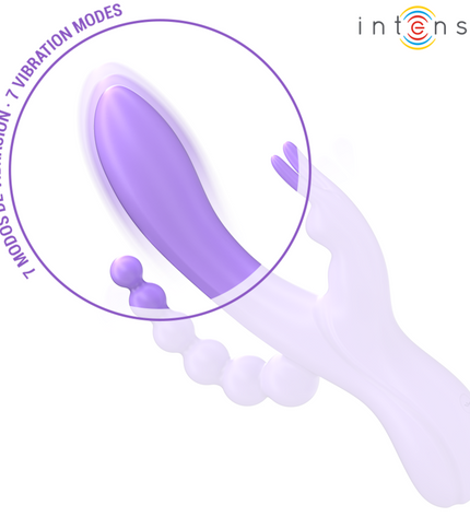 INTENSE - MIKO TRIPLE VIBRATEUR LAPIN & STIMULATEUR & ANAL 7 VIBRATIONS VIOLET by INTENSE HIGH TECH