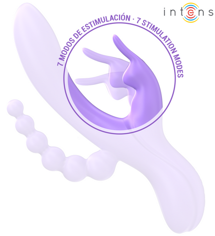 INTENSE - MIKO TRIPLE VIBRATEUR LAPIN & STIMULATEUR & ANAL 7 VIBRATIONS VIOLET by INTENSE HIGH TECH