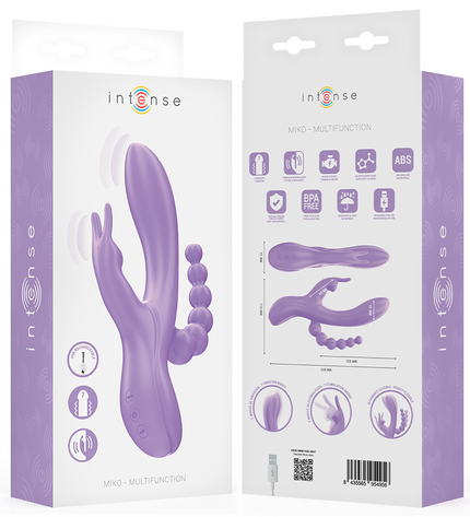 INTENSE - MIKO TRIPLE VIBRATEUR LAPIN & STIMULATEUR & ANAL 7 VIBRATIONS VIOLET by INTENSE HIGH TECH