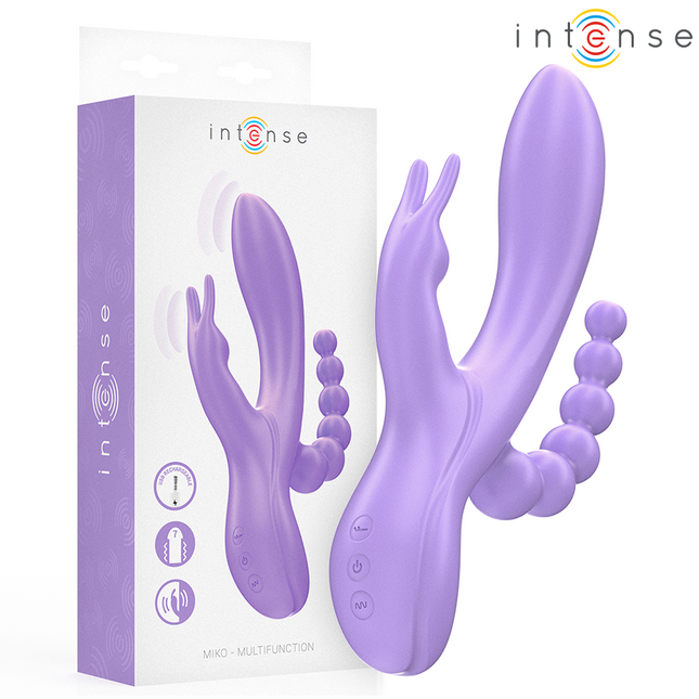 INTENSE - MIKO TRIPLE VIBRATEUR LAPIN & STIMULATEUR & ANAL 7 VIBRATIONS VIOLET by INTENSE HIGH TECH