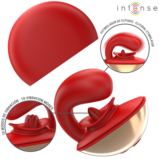 INTENSE - VIBRATEUR & STIMULATEUR MARIAH EN FORME DE U 10 VIBRATIONS ROUGE by INTENSE HIGH TECH