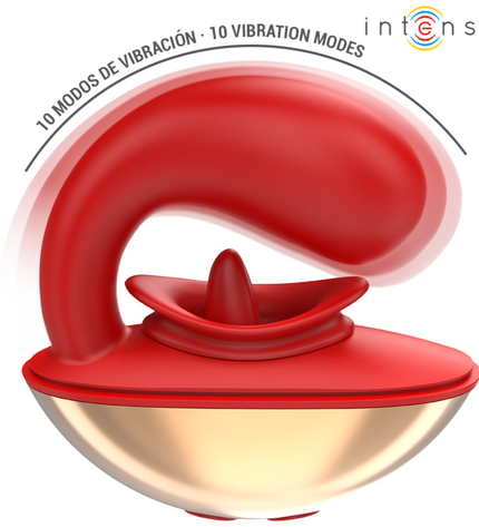 INTENSE - VIBRATEUR & STIMULATEUR MARIAH EN FORME DE U 10 VIBRATIONS ROUGE by INTENSE HIGH TECH