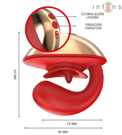 INTENSE - VIBRATEUR & STIMULATEUR MARIAH EN FORME DE U 10 VIBRATIONS ROUGE by INTENSE HIGH TECH