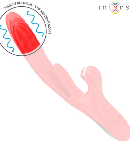 INTENSE - KAROL VIBRATEUR MULTIFONCTION POUSSÉE & STIMULATION & ONDES STIMULANTES ROUGE by INTENSE HIGH TECH
