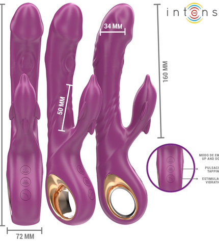 INTENSE - HALLE VIBRATEUR MULTIFONCTION AVEC LANGUE STIMULANTE DAUPHIN VIOLET by INTENSE HIGH TECH
