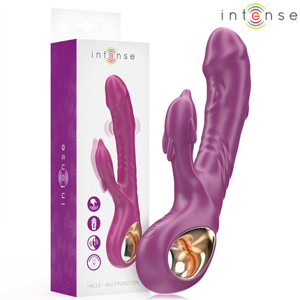INTENSE - HALLE VIBRATEUR MULTIFONCTION AVEC LANGUE STIMULANTE DAUPHIN VIOLET by INTENSE HIGH TECH