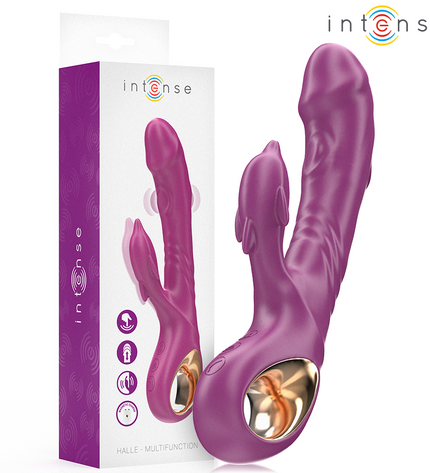 INTENSE - HALLE VIBRATEUR MULTIFONCTION AVEC LANGUE STIMULANTE DAUPHIN VIOLET by INTENSE HIGH TECH