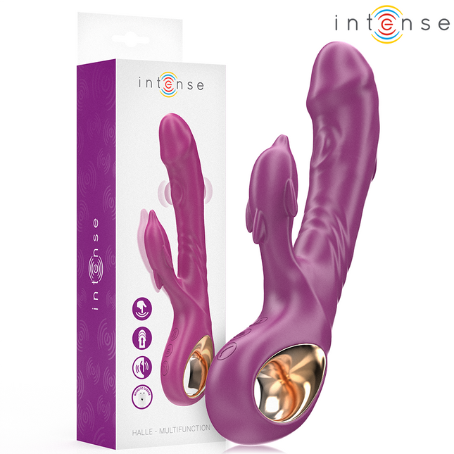INTENSE - HALLE VIBRATEUR MULTIFONCTION AVEC LANGUE STIMULANTE DAUPHIN VIOLET by INTENSE HIGH TECH