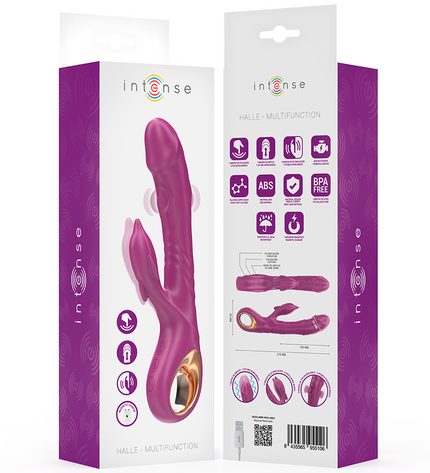 INTENSE - HALLE VIBRATEUR MULTIFONCTION AVEC LANGUE STIMULANTE DAUPHIN VIOLET by INTENSE HIGH TECH