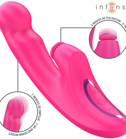 INTENSE - EMI VIBRATEUR 13,5 CM MULTIFONCTION 3 EN 1 10 VIBRATIONS ROSE by INTENSE HIGH TECH