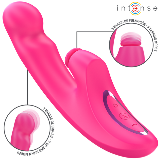 INTENSE - EMI VIBRATEUR 13,5 CM MULTIFONCTION 3 EN 1 10 VIBRATIONS ROSE by INTENSE HIGH TECH