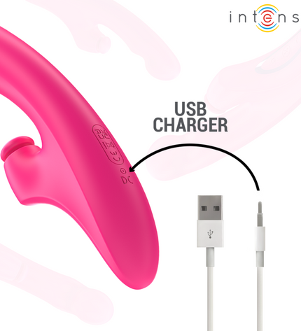 INTENSE - EMI VIBRATEUR 13,5 CM MULTIFONCTION 3 EN 1 10 VIBRATIONS ROSE by INTENSE HIGH TECH