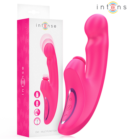 INTENSE - EMI VIBRATEUR 13,5 CM MULTIFONCTION 3 EN 1 10 VIBRATIONS ROSE by INTENSE HIGH TECH