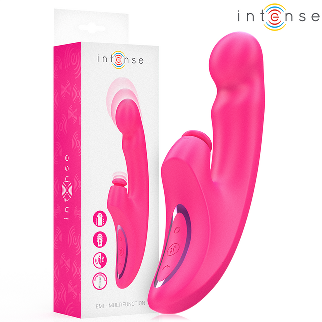 INTENSE - EMI VIBRATEUR 13,5 CM MULTIFONCTION 3 EN 1 10 VIBRATIONS ROSE by INTENSE HIGH TECH