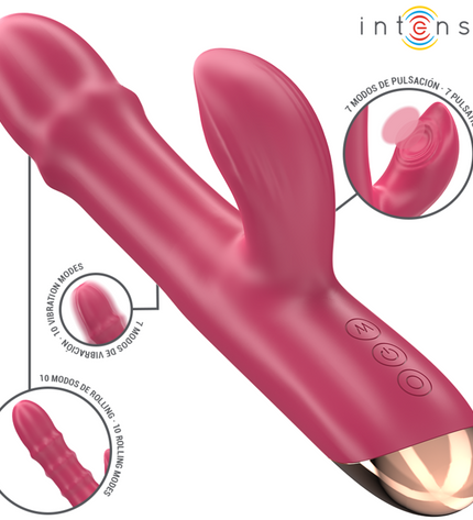 INTENSE - CHLOE VIBRATEUR MULTIFONCTION 3 EN 1 ROUGE by INTENSE HIGH TECH