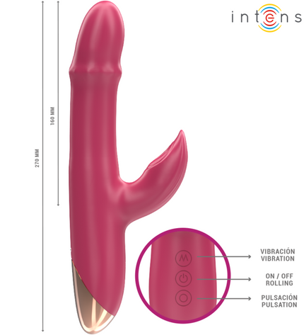 INTENSE - CHLOE VIBRATEUR MULTIFONCTION 3 EN 1 ROUGE by INTENSE HIGH TECH
