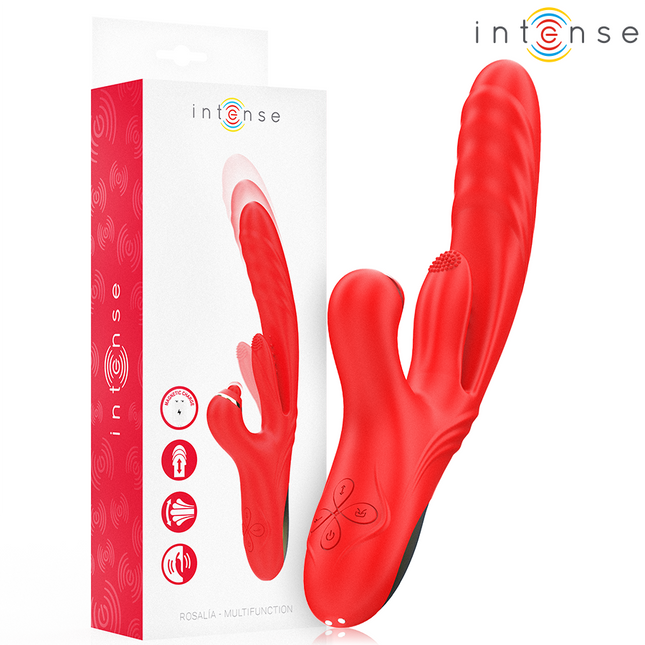 INTENSE - ROSALIA VIBRATEUR MULTIFONCTION 3 EN 1 ROUGE by INTENSE HIGH TECH