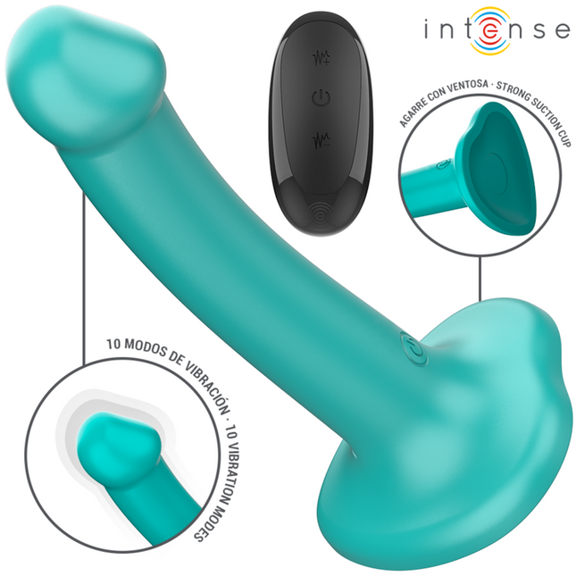 INTENSE - KATIE VIBRATEUR AVEC VENTOUSE 10 VIBRATIONS TÉLÉCOMMANDE BLEUE by INTENSE REMOTE CONTROL