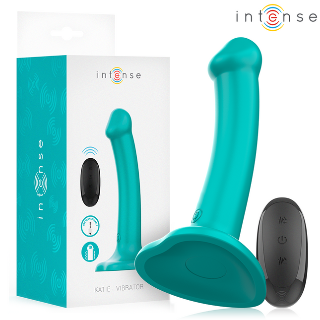 INTENSE - KATIE VIBRATEUR AVEC VENTOUSE 10 VIBRATIONS TÉLÉCOMMANDE BLEUE by INTENSE REMOTE CONTROL