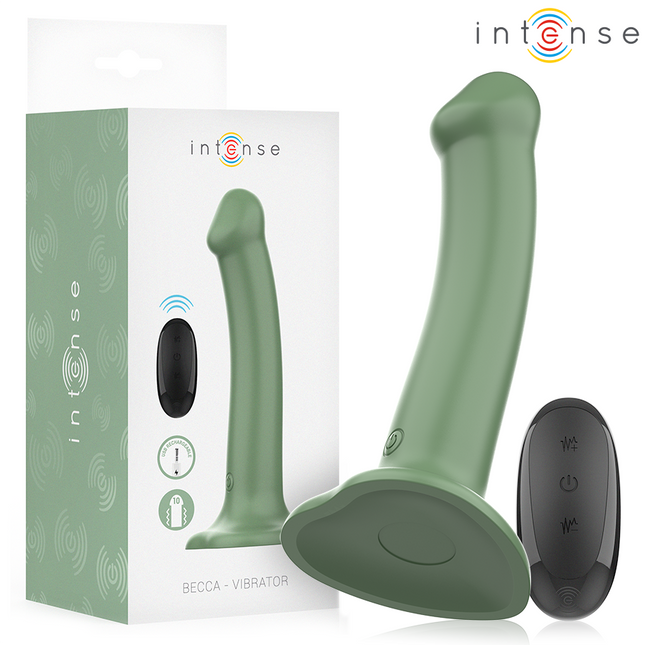 INTENSE - BECCA VIBRATEUR AVEC VENTOUSE 10 VIBRATIONS TÉLÉCOMMANDE VERTE by INTENSE REMOTE CONTROL