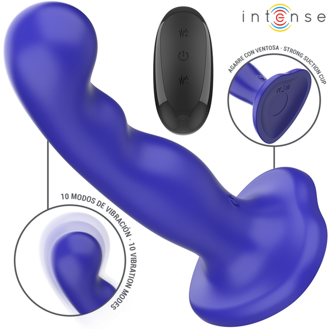 INTENSE - SHORTY VIBRATEUR AVEC VENTOUSE TÉLÉCOMMANDE BLEUE by INTENSE REMOTE CONTROL