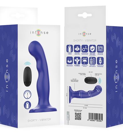 INTENSE - SHORTY VIBRATEUR AVEC VENTOUSE TÉLÉCOMMANDE BLEUE by INTENSE REMOTE CONTROL