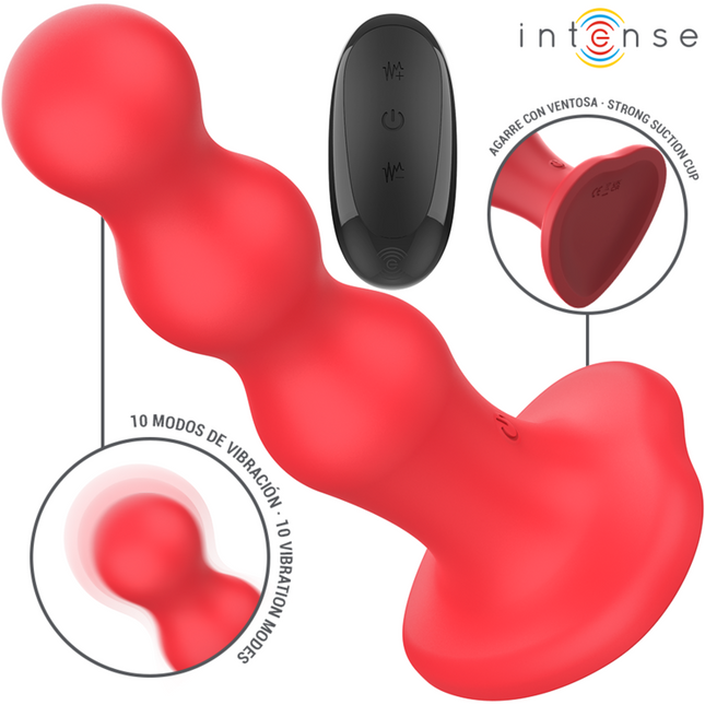 INTENSE - CODY VIBRATEUR AVEC VENTOUSE TÉLÉCOMMANDE ROUGE by INTENSE REMOTE CONTROL