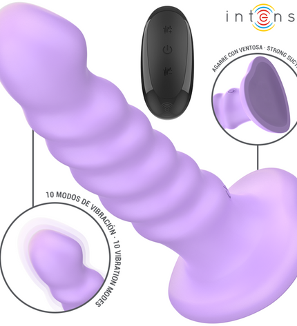 INTENSE - BRENDA VIBRATEUR TAILLE M DESIGN SPIRALE 10 VIBRATIONS VIOLET TÉLÉCOMMANDE by INTENSE REMOTE CONTROL